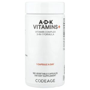 Codeage Vitaminas A D e K+ 180 Cápsulas Vegetais