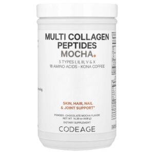 Codeage Peptídeos de Multicolágeno em Pó Mocha de Chocolate 408 g (1439 oz)