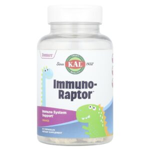 KAL Dinosaurs® Immuno-Raptor™ Laranja 60 Cápsulas Mastigáveis
