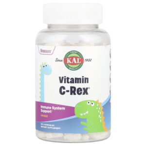 KAL Dinosaurs® Vitamina C-Rex® Laranja 100 mg 100 Cápsulas Mastigáveis