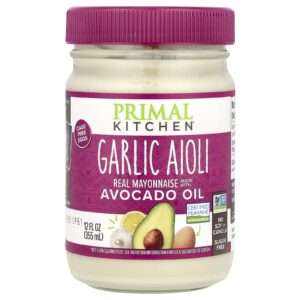 Primal Kitchen Maionese de Verdade Feita com Óleo de Abacate Aioli de Alho 355 ml (12 fl oz)
