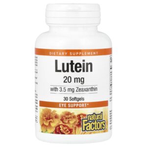 Natural Factors Luteína 20 mg 30 Cápsulas Softgel