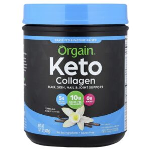 Orgain Proteína em Pó Cetocolágeno Fava de Baunilha 400 g (141 oz)