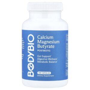BodyBio Butirato de Cálcio e Magnésio 100 Cápsulas