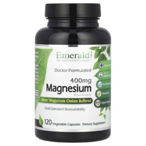 Emerald Laboratories Magnésio 120 Cápsulas Vegetais (100 mg por Cápsula)