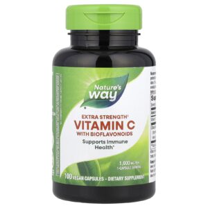 Natures Way Vitamina C com Bioflavonoides 1.000 mg 100 Cápsulas Veganas