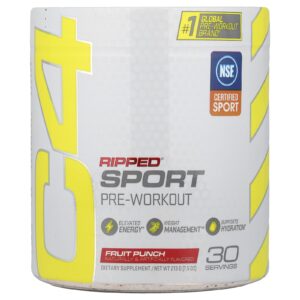 C4 / Cellucor C4® Ripped Sport Pré-Treino Ponche de Frutas 213 g (75 oz)