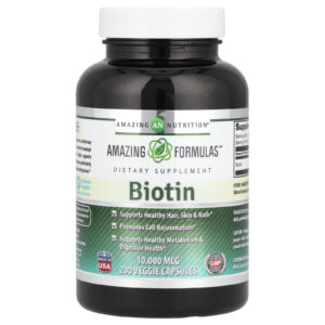 Amazing Nutrition Biotina 10.000 mcg 200 Cápsulas Vegetais