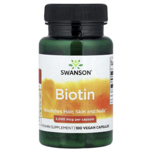 Swanson Biotina 5.000 mcg 100 Cápsulas Veganas