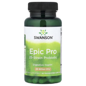 Swanson Probiótico de 25 Estirpes Epic Pro 30 Bilhões de UFCs 30 AP Vegan Embo Caps®