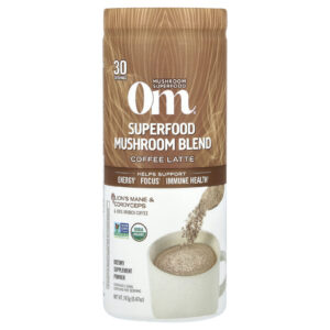 Om Mushrooms Mistura de Cogumelos com Superalimentos Latte 240 g (847 oz)