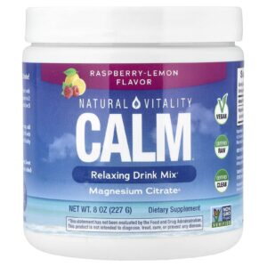 Natural Vitality CALM® Mistura para Bebida Relaxante Framboesa e Limão 226 g (8 oz)