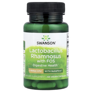 Swanson Lactobacillus Rhamnosus com FOS 60 Cápsulas Veganas