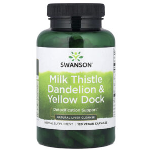 Swanson Cardo-mariano-Dente-de-leão e Doca Amarela 120 Cápsulas