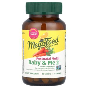 MegaFood Baby & Me 2™ Multivitamínico Pós-natal 60 Comprimidos
