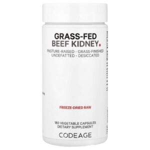 Codeage Rins Bovinos de Gado Criado no Pasto 180 Cápsulas Vegetais (500 mg por cápsula)