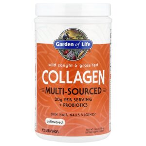 Garden of Life Colágeno Selvagem e Alimentado com Grama Fontes Múltiplas Sem Sabor 270 g (952 oz)
