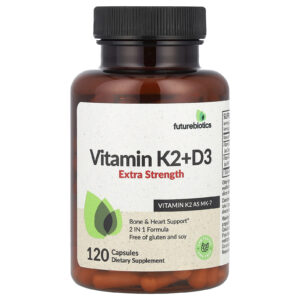 Futurebiotics Vitamina K2 + D3 Força Extra 120 Cápsulas