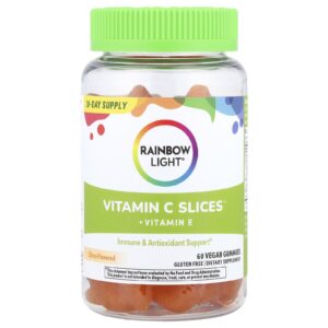 Rainbow Light Vitamin C Slices™ + Vitamina E Cítricos 60 Gomas Veganas