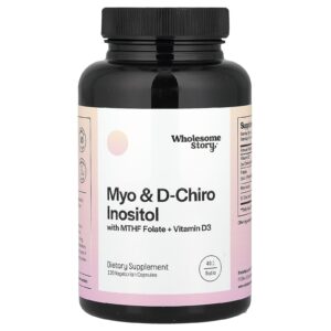 Wholesome Story Myo & D-Chiro Inositol com MTHF e Folato + Vitamina D3 120 Cápsulas Vegetarianas