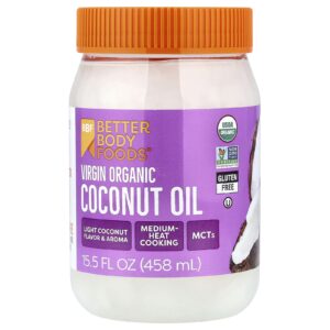 BetterBody Foods Óleo de Coco Orgânico Virgem 458 ml (155 fl oz)