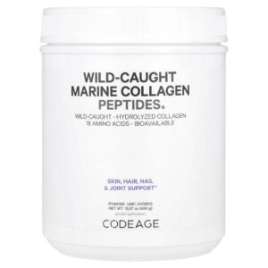 Codeage Peptídeos de Colágeno Marinho Selvagem em Pó Sem Sabor 450 g (1587 oz)