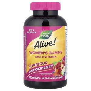 Natures Way Alive!® Multivitamínico em Gomas para Mulheres Frutos Silvestres 150 Gomas