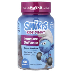 The Smurfs Goma para Crianças Defesa Imunológica Idades 3+ Fruto de Smurf 40 Gomas