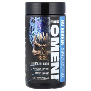 JNX Sports The Omen!® Queimador de Gordura Sem Estimulantes 100 Cápsulas Veganas