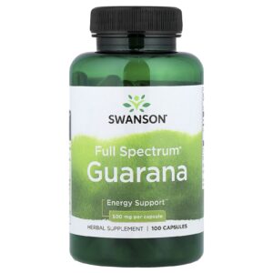 Swanson Guaraná Full Spectrum® 500 mg 100 Cápsulas