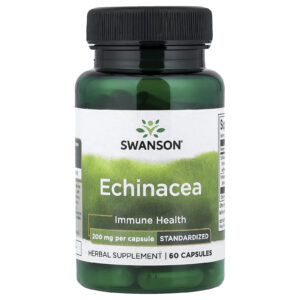 Swanson Echinacea Padronizada 200 mg 60 Cápsulas