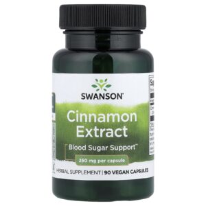 Swanson Extrato de Canela 250 mg 90 Cápsulas Veganas