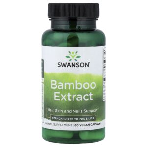 Swanson Extrato de Bambu 60 Cápsulas Veganas (300 mg por Cápsula)
