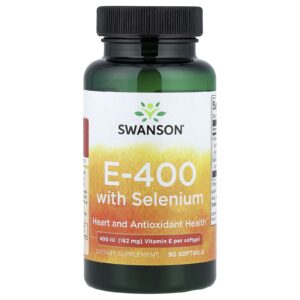 Swanson E-400 com Selênio 90 Cápsulas Softgel