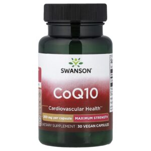 Swanson CoQ10 200 mg 30 Cápsulas Veganas