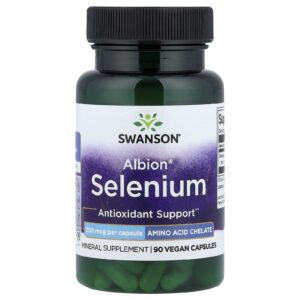 Swanson Selênio Albion® 200 mcg 90 Cápsulas Veganas