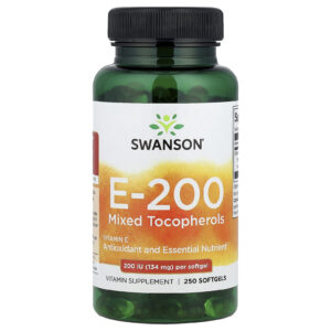 Swanson E-200 Tocoferóis Mistos 134 mg (200 UI) 250 Cápsulas Softgel