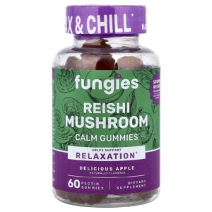 Fungies Gomas Calmantes de Cogumelos Reishi Maçã Deliciosa 60 Gomas de Pectina