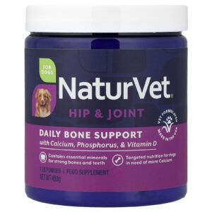 NaturVet Suporte Ósseo Diário Quadril e Articulações Para Cães 453 g (1 lb)
