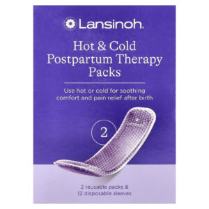 Lansinoh Pacotes de Terapia Quente e Frio 2 Pacotes Reutilizáveis e 12 Mangas Descartáveis