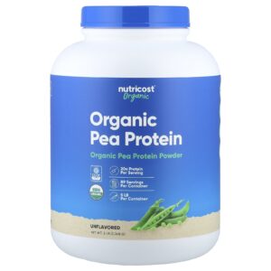 Nutricost Proteína de Ervilha Orgânica Sem Sabor 2.268 g (5 lb)