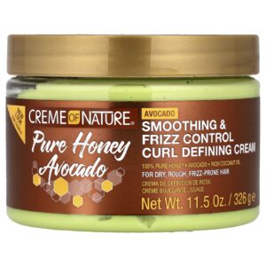 Creme Of Nature Pure Honey Avocado Creme Definidor de Cachos para Suavização e Controle de Frizz Para Cabelos Secos Ásperos e Propensas a Frizz 326 g (115 oz)