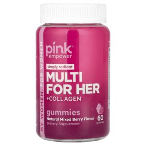 Pink Multivitamínico para Ela + Gomas de Colágeno Frutos Silvestres Naturais 60 Gomas