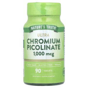 Natures Truth Picolinato de Ultra-Cromo 1.000 mcg 90 Comprimidos