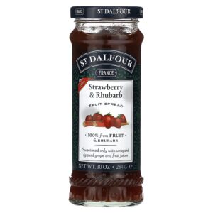 St. Dalfour Morango e Ruibarbo Creme de Morango e Ruibarbo Deluxe 284 g (10 oz)
