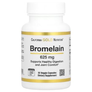 California Gold Nutrition Bromelina 625 mg 30 Cápsulas Vegetais