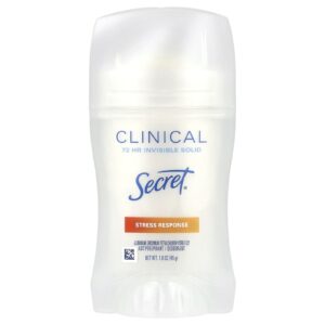 Secret Clinical Sólido Invisível por 72 Horas Antitranspirante/Desodorante Resposta ao Estresse 45 g (16 oz)