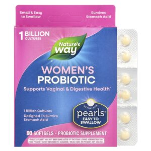 Natures Way Probiótico para Mulheres 1 Bilhão de Culturas 90 Cápsulas Softgel