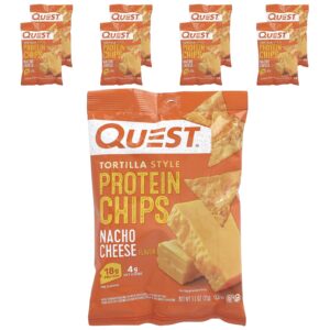 Quest Nutrition Lascas de Proteína Estilo Tortilha Queijo Nacho 8 Sacos 32 g (11 oz) Cada