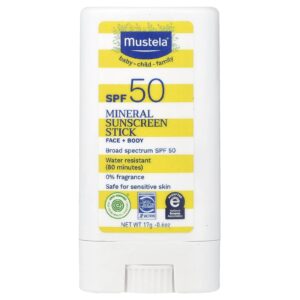 Mustela Protetor Solar Mineral em Bastão FPS 50 17 g (06 oz)